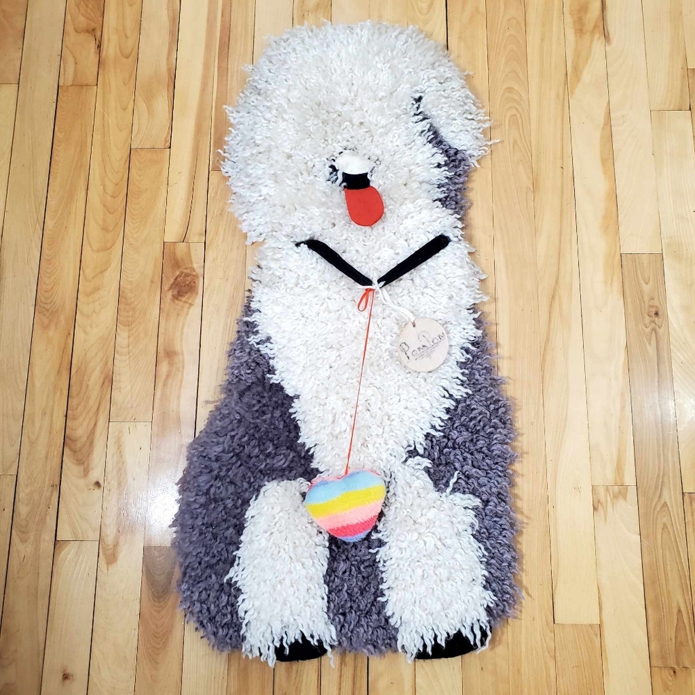 Latch Hook Rug Wall Hanging Shaggy Sheepdog puppy Wool